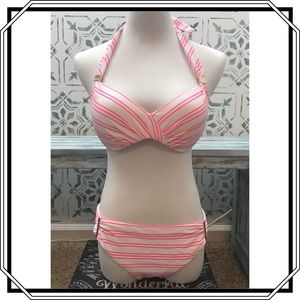 Victoria Secret Pink/White Bikini NWOT